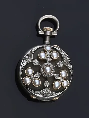 Anonymous 25mm Silver, diamond-set and pearl-set