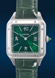 Cartier Santos Dumont L "Les Flaneurs" WSSA0066 Stainless steel Green