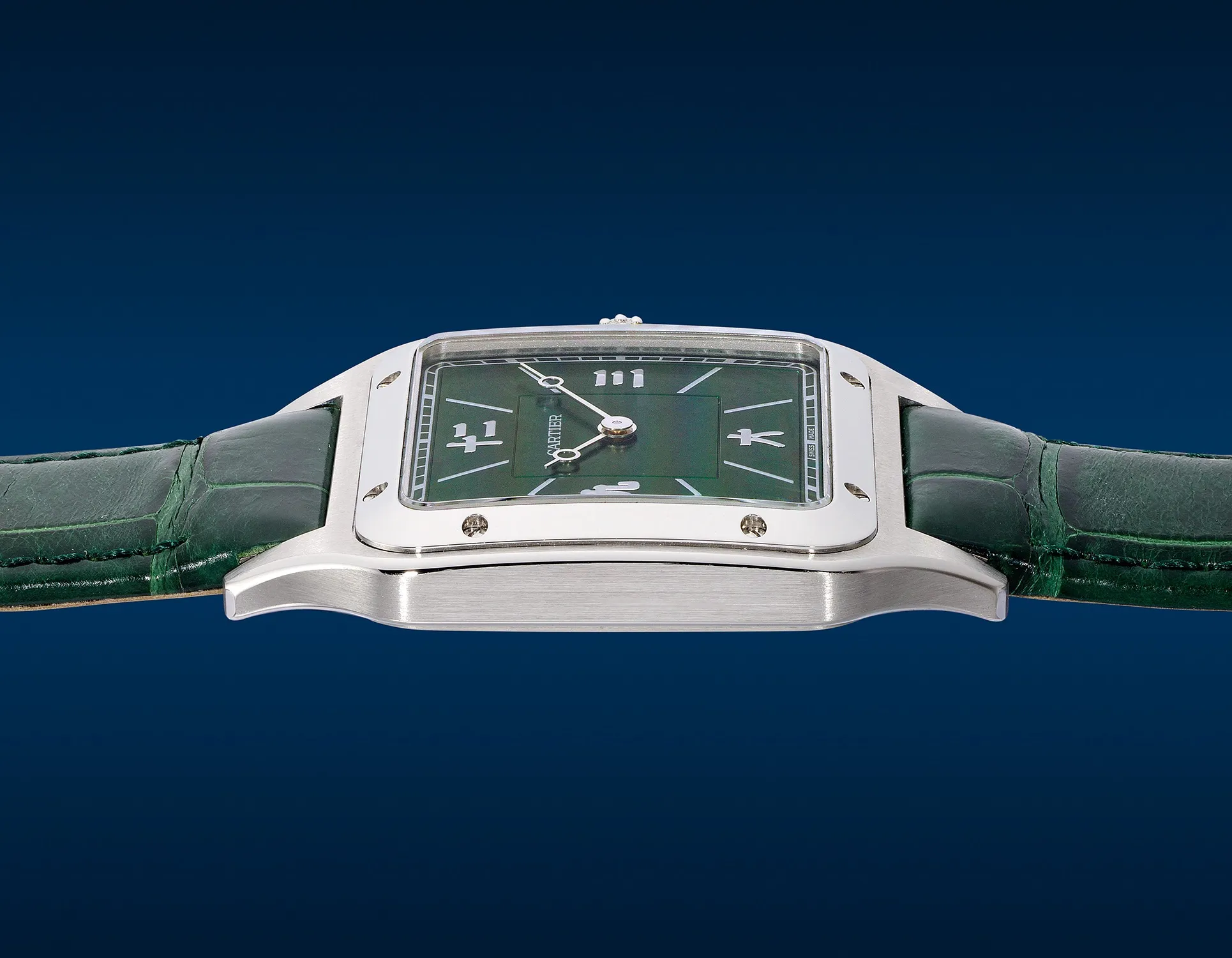 Cartier Santos Dumont L "Les Flaneurs" WSSA0066 31.5mm Stainless steel Green 4