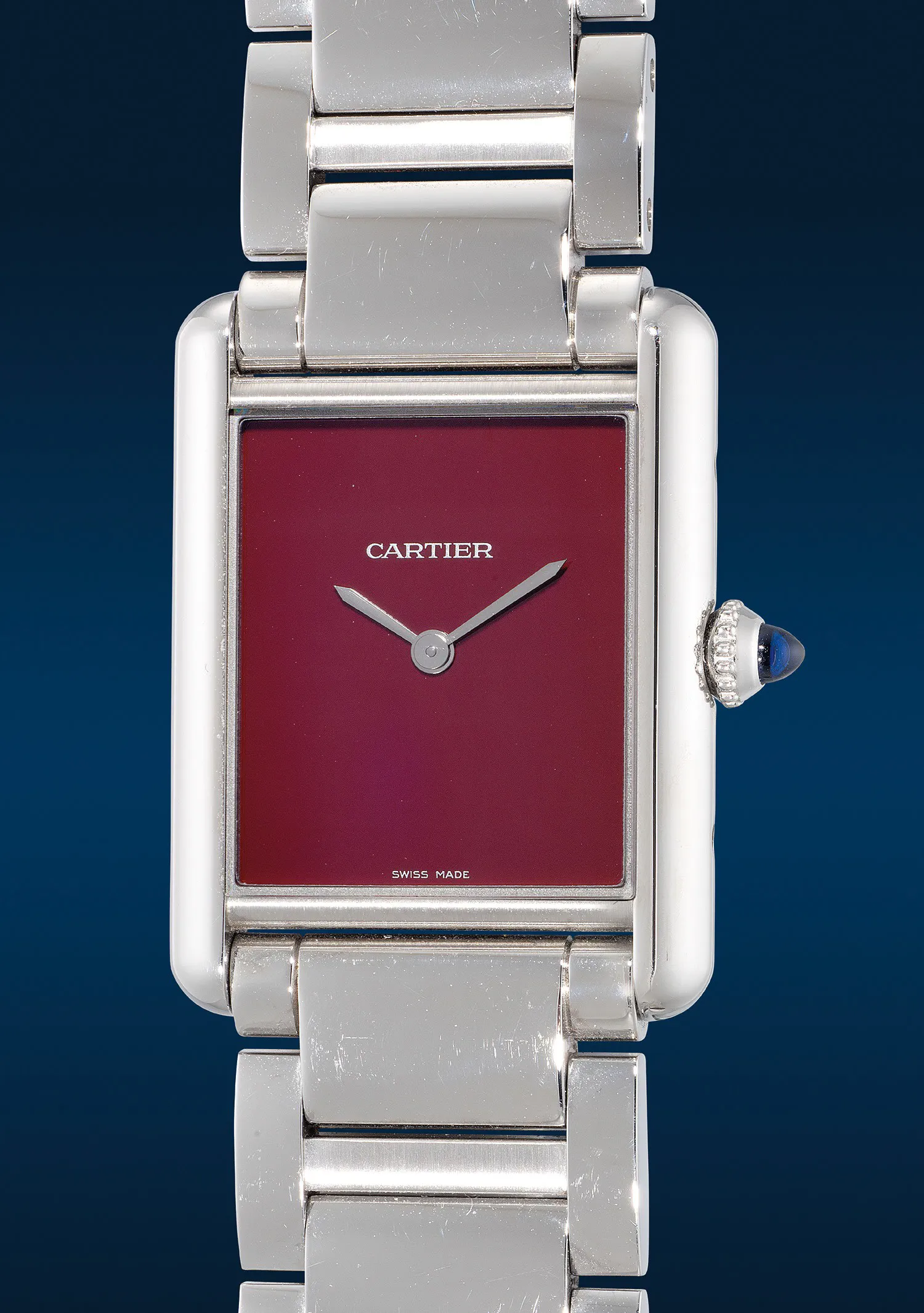 Cartier Tank Must 4323 25.5mm Stainless steel Red