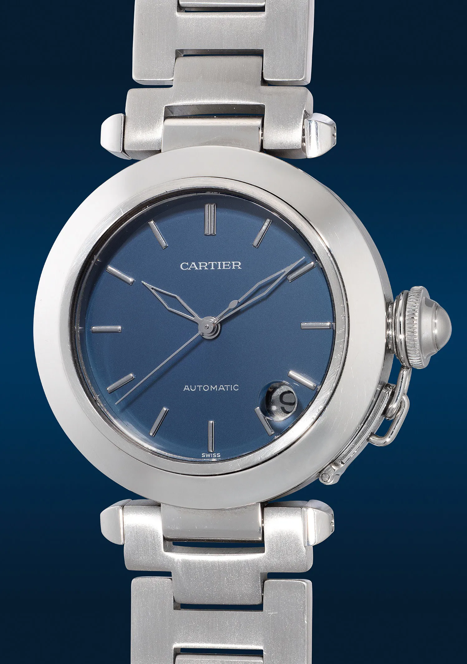 Cartier Pasha 1031 35mm Stainless steel Blue