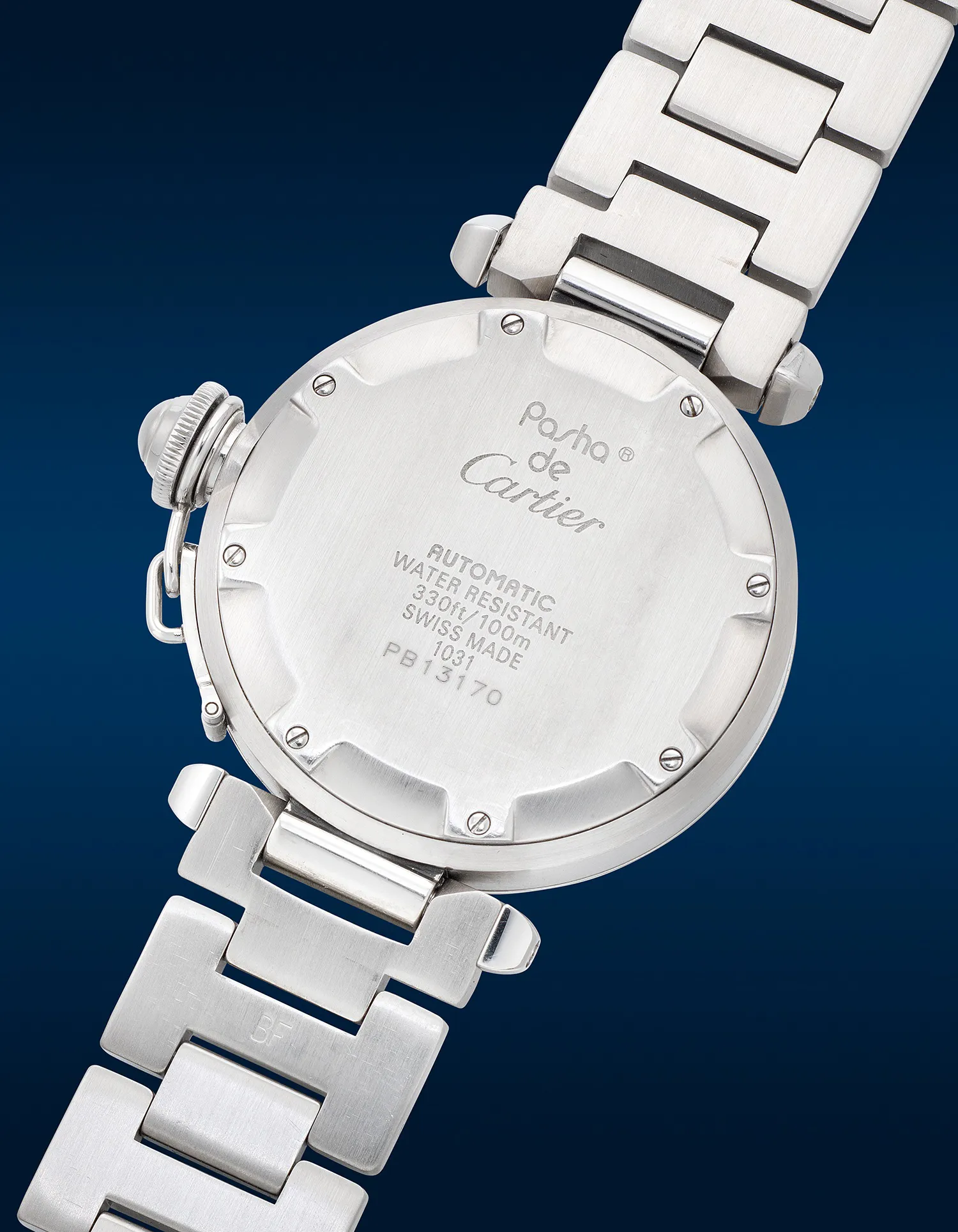 Cartier Pasha 1031 35mm Stainless steel Blue 2