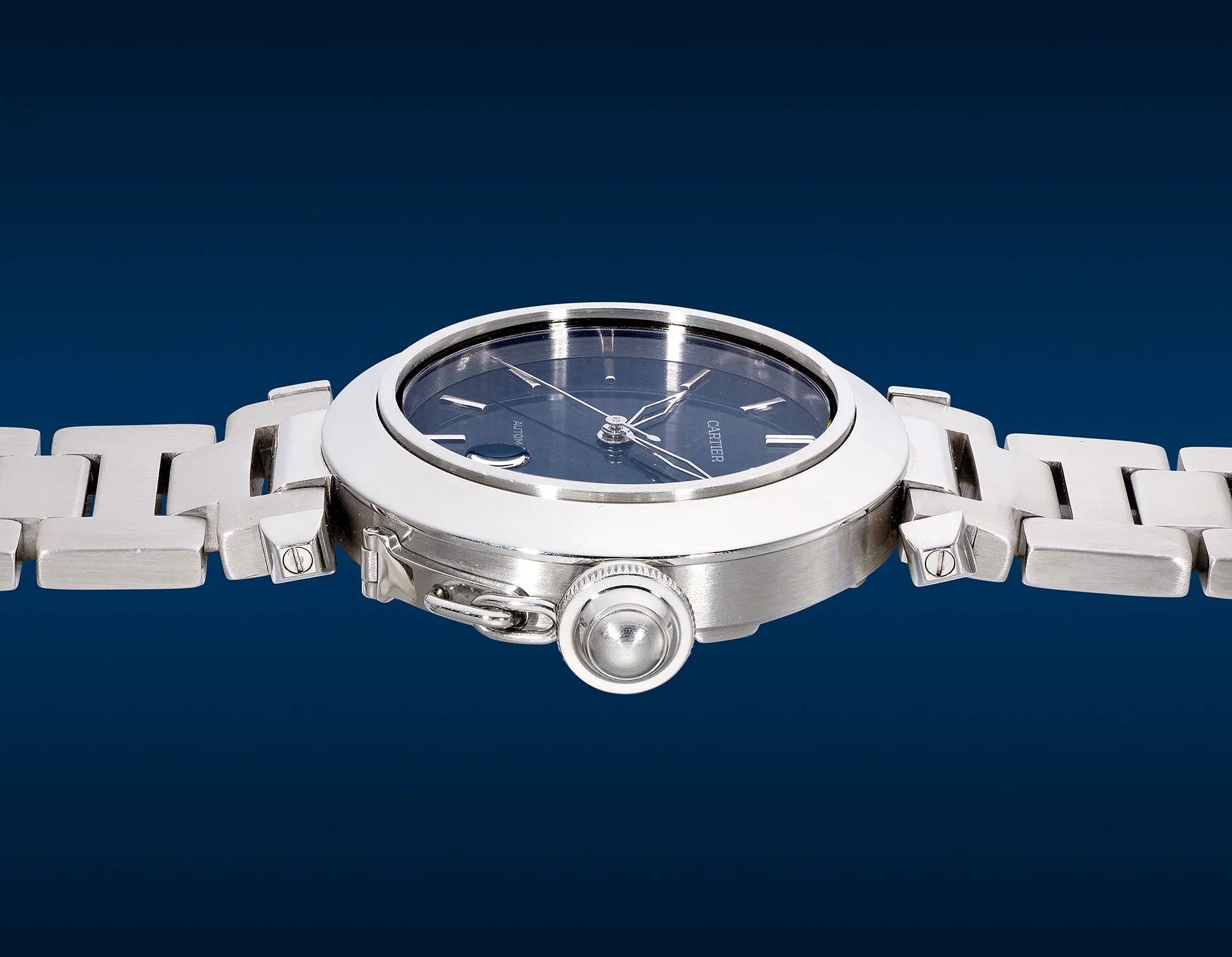 Cartier Pasha 1031 35mm Stainless steel Blue 3
