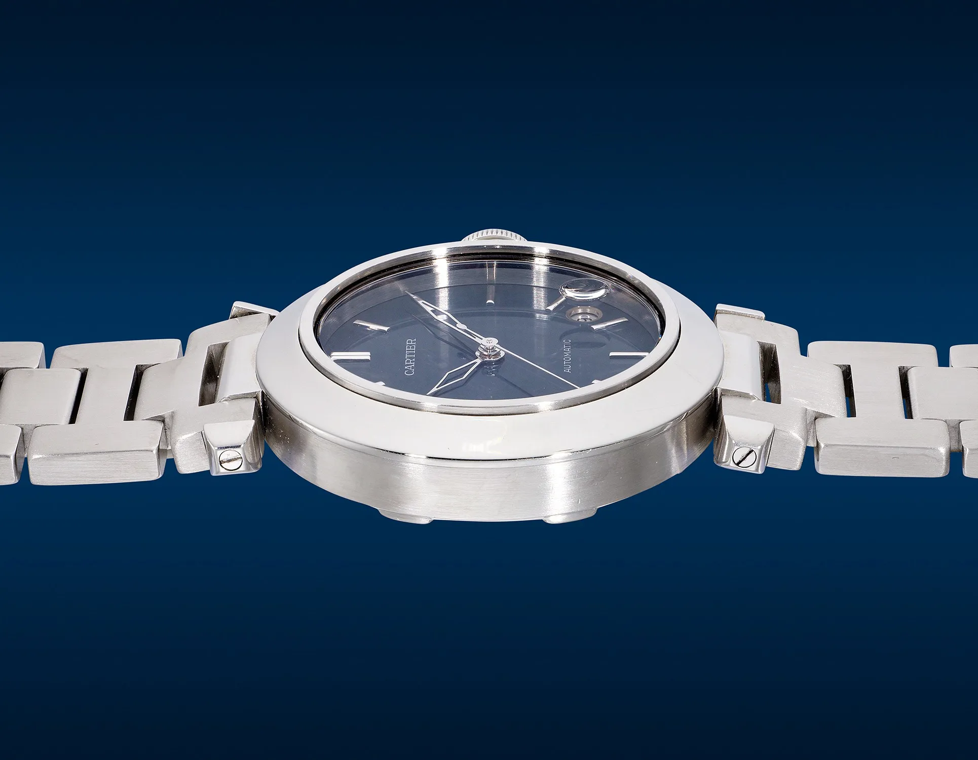 Cartier Pasha 1031 35mm Stainless steel Blue 4