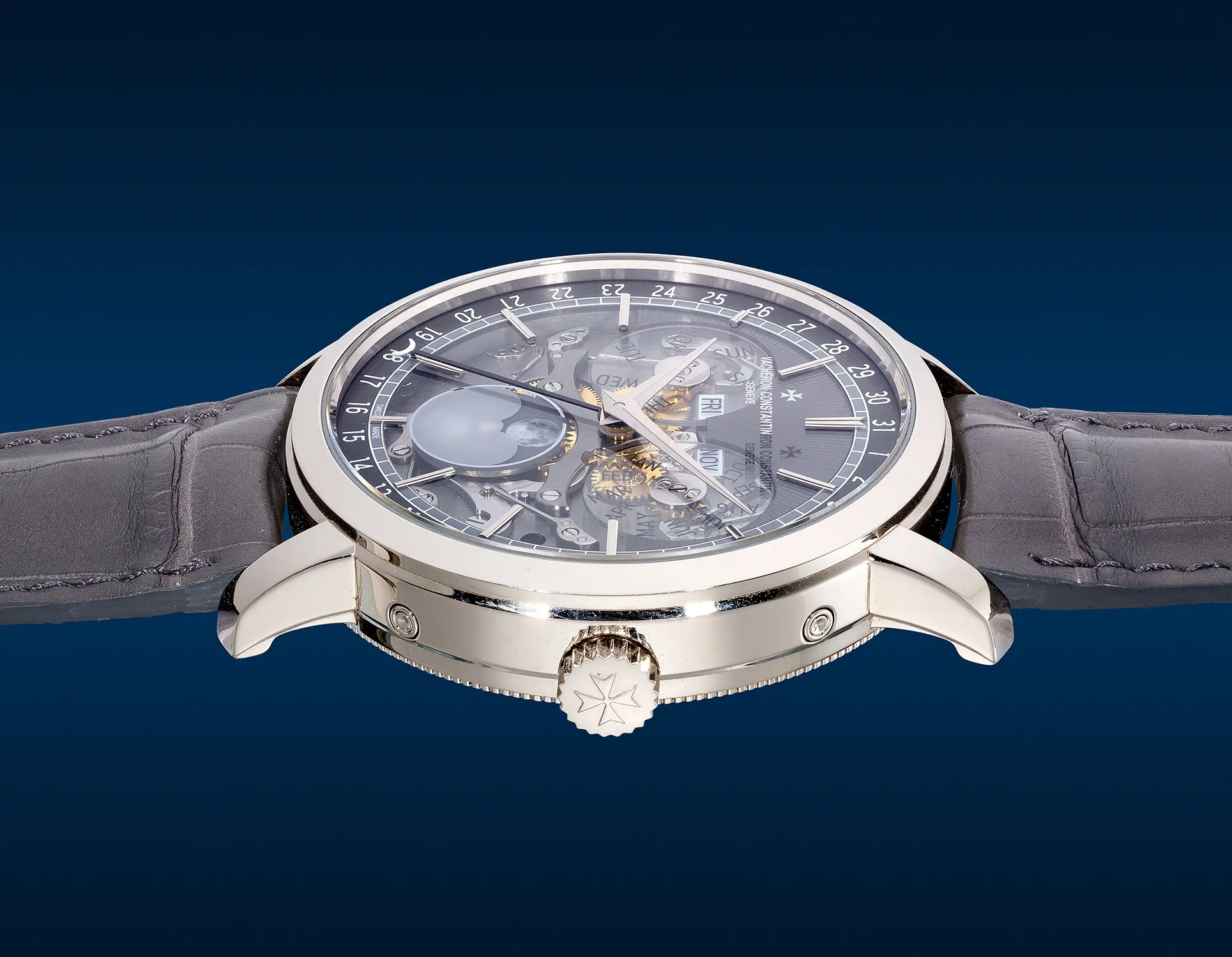 Vacheron Constantin Traditionnelle 4020T/000G-B655 41mm White gold Semi-skeleontized 3