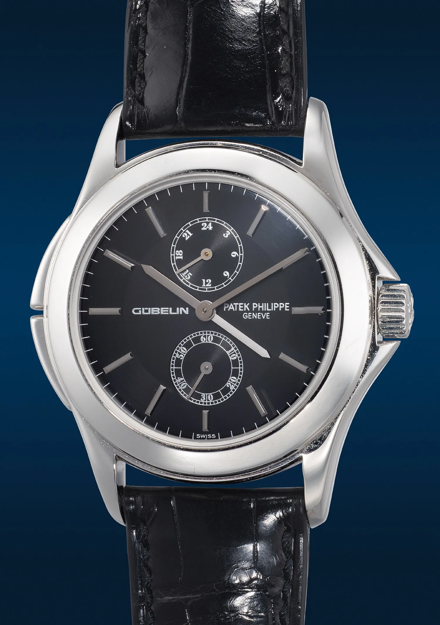 Patek Philippe Calatrava Travel Time 5134P-010 37mm Platinum Black