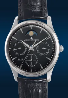 Jaeger-LeCoultre Master Ultra Thin Perpetual 176.8.21.S Stainless steel Black