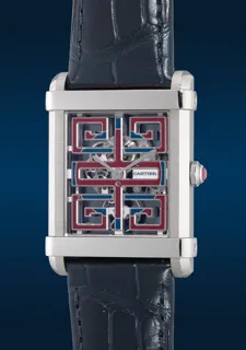 Cartier Tank Chinoise WHTA0015 Platinum Skeletonized