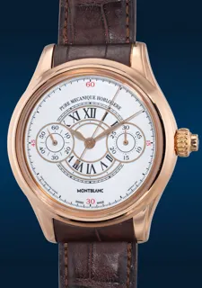 Montblanc Villeret 1858 Grand Chronographe Émail Grand Feu 103846 47mm Rose gold White