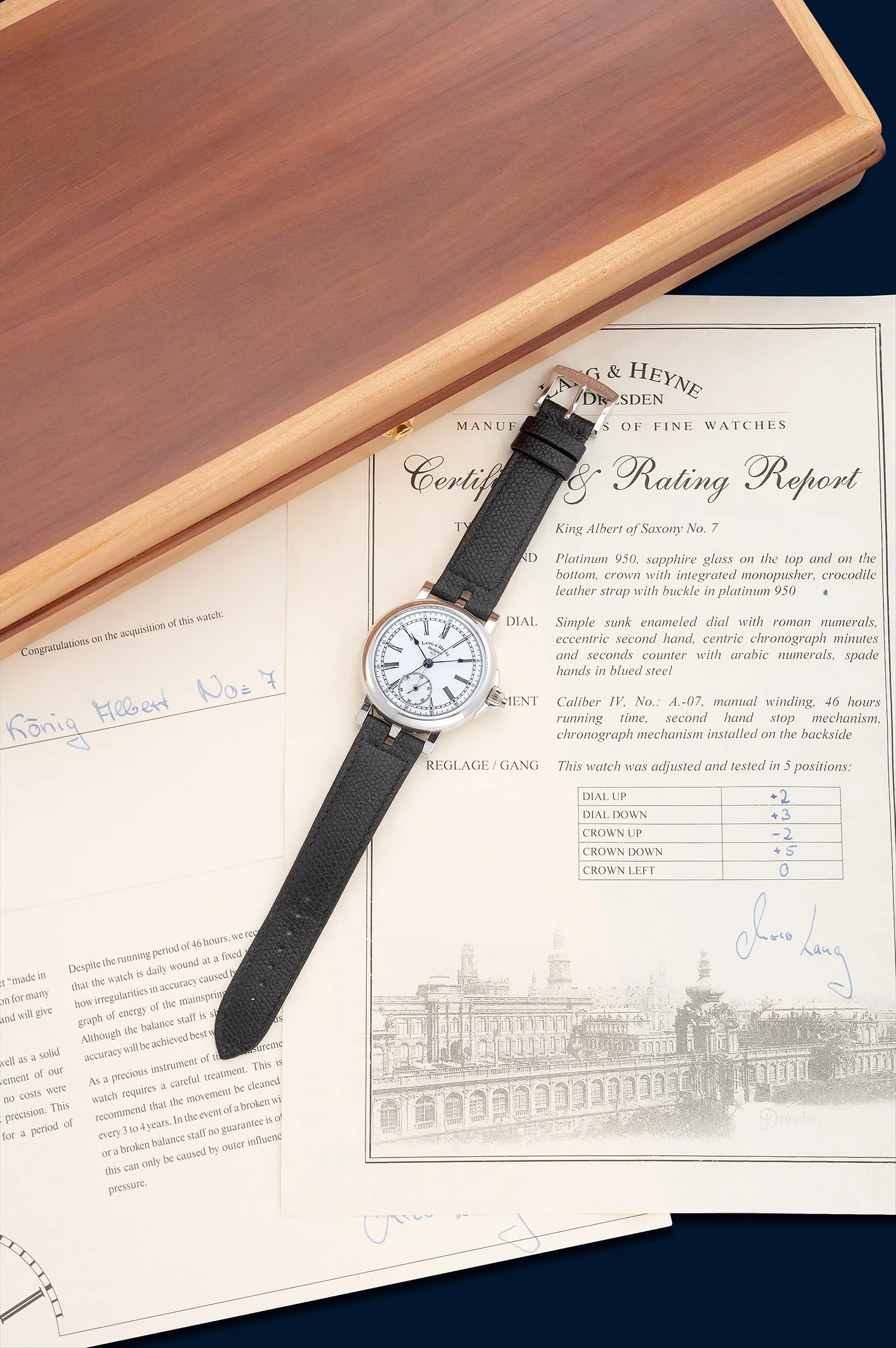 Lang & Heyne König Albert Von Sachsen 44mm Platinum Enamel 1