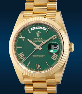 Rolex Day-Date 40 228238 Yellow gold Green