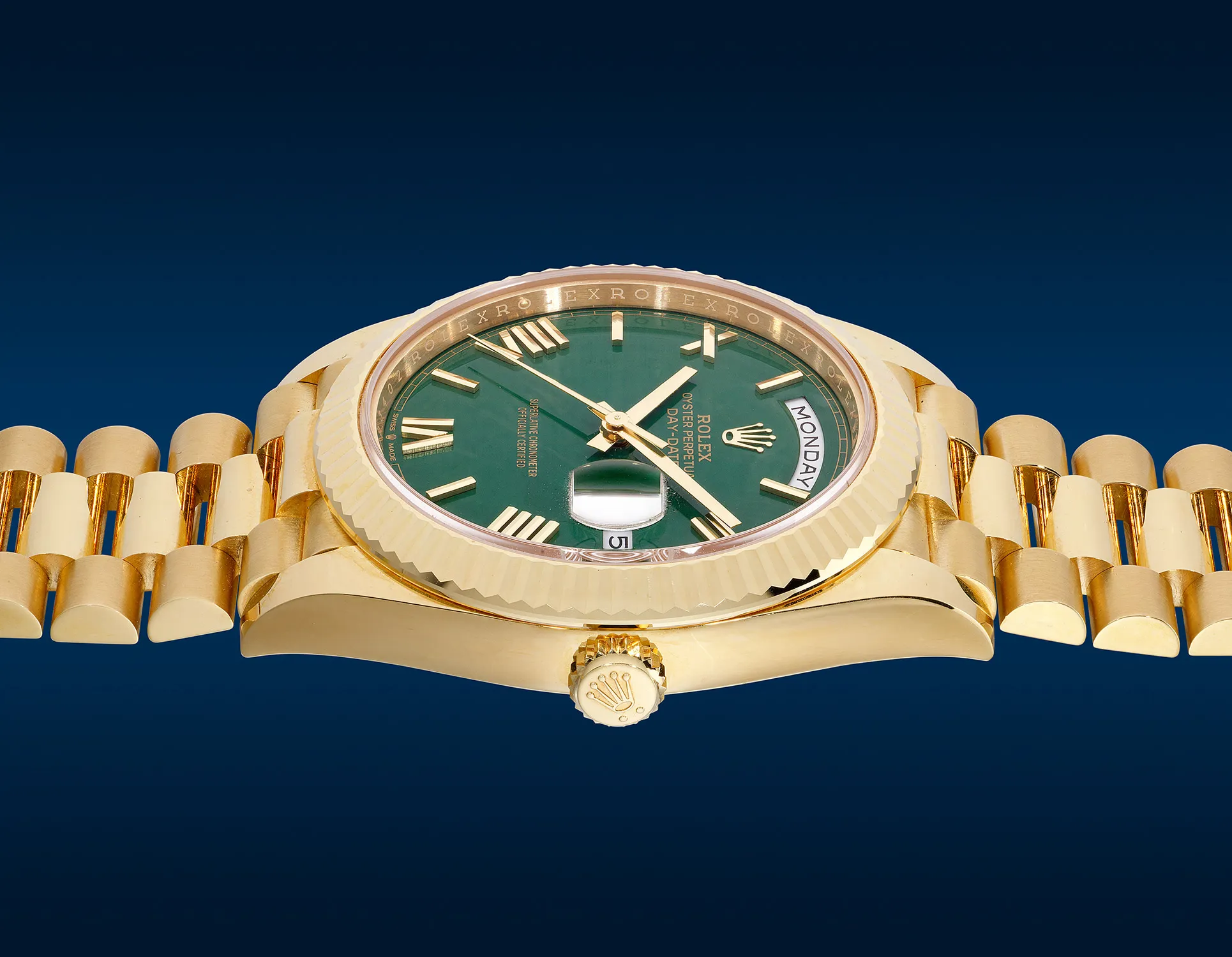 Rolex Day-Date 40 228238 40mm Yellow gold Green 3