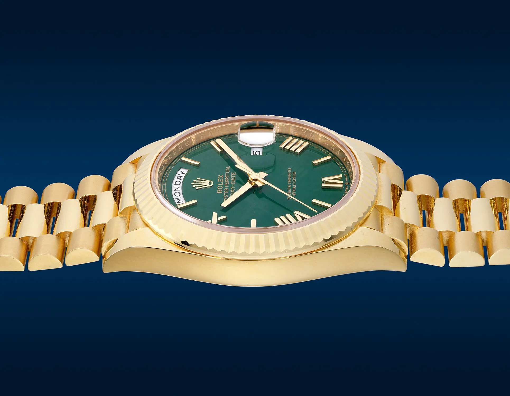 Rolex Day-Date 40 228238 40mm Yellow gold Green 4