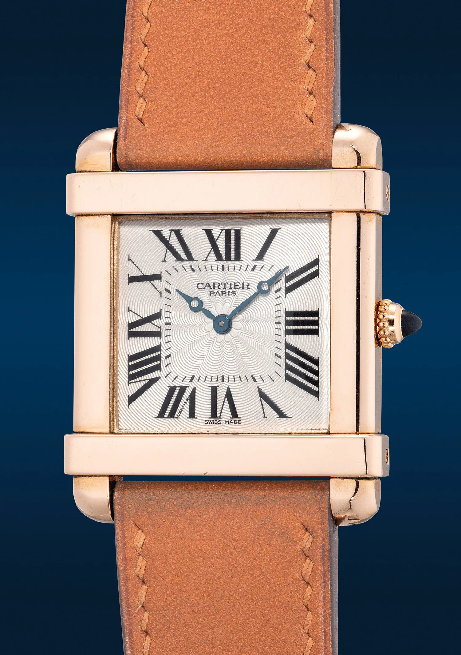 Cartier Tank Chinoise CPCP 2684H 37mm Rose gold Guilloché