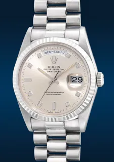 Rolex Day-Date 36 18239 White gold Silver