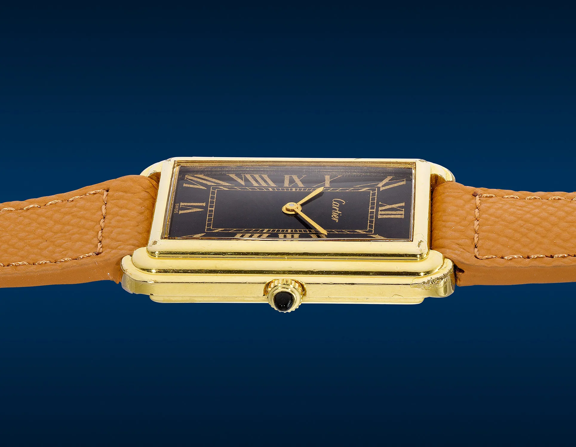 Cartier Tank 15716 37mm Gold-plated Black 2