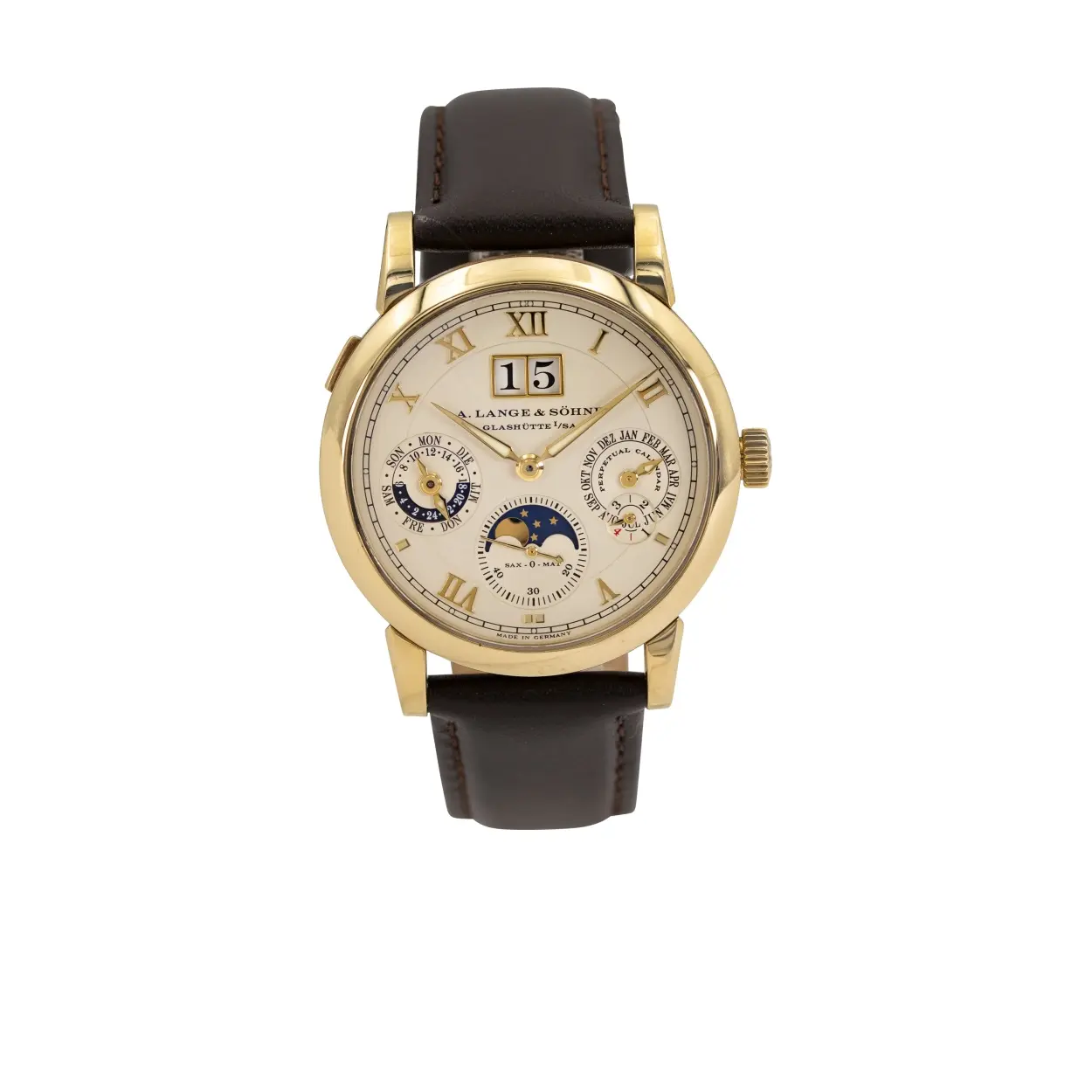 A. Lange & Söhne Langematik Perpetual 310.021 38.5mm Yellow gold Champagne