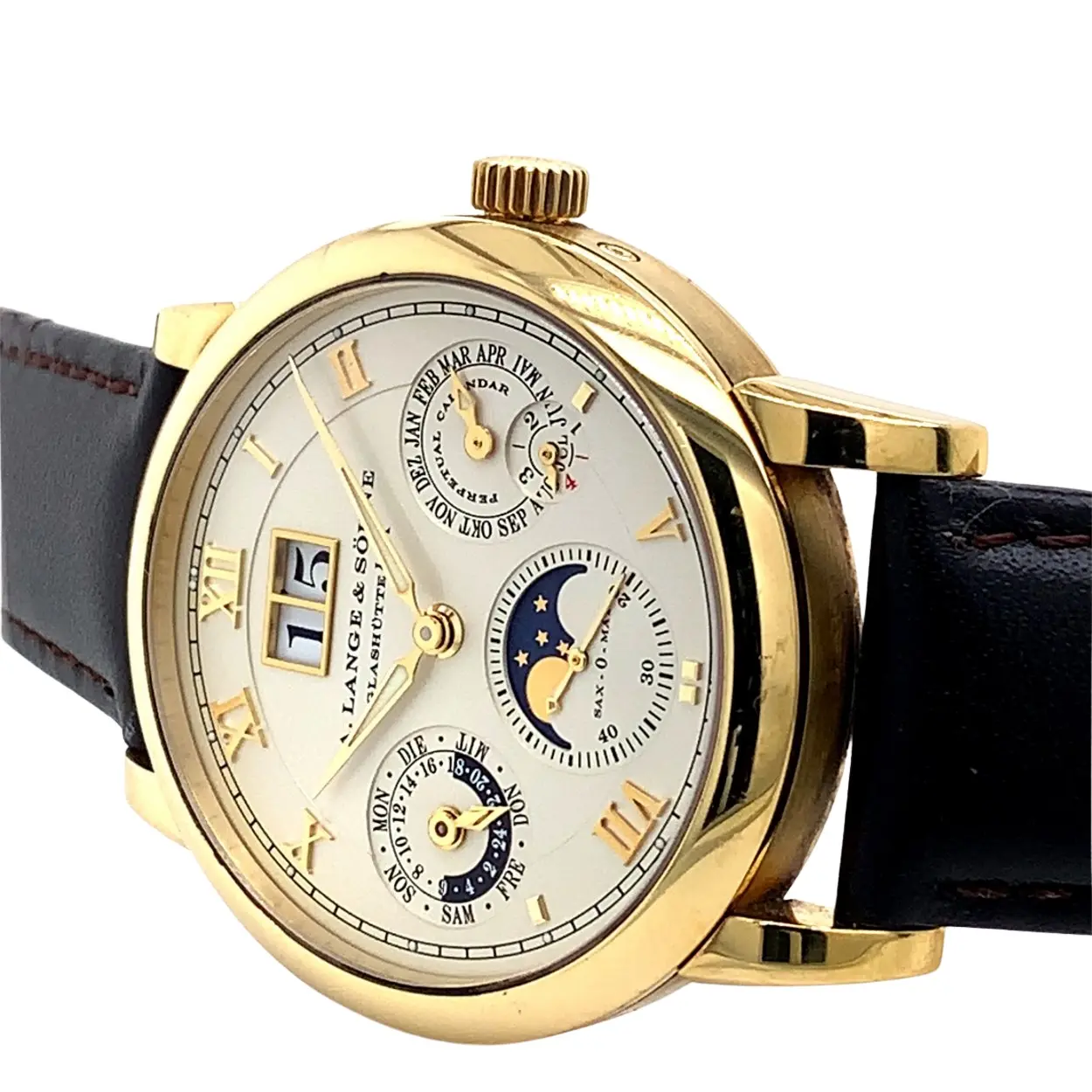 A. Lange & Söhne Langematik Perpetual 310.021 38.5mm Yellow gold Champagne 8