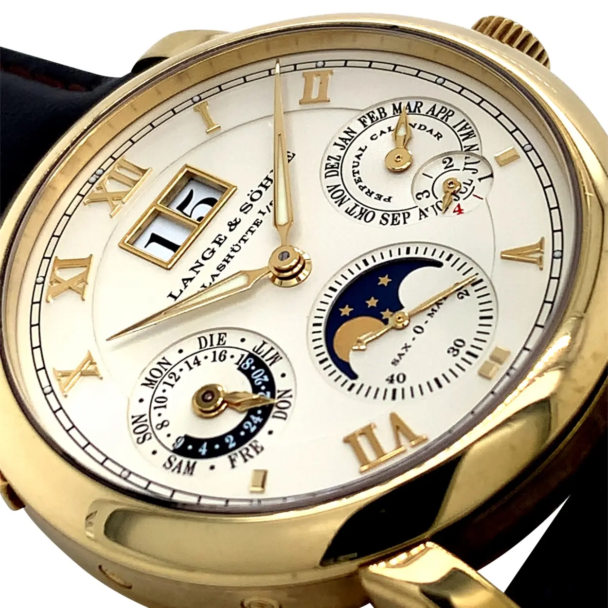 A. Lange & Söhne Langematik Perpetual 310.021 38.5mm Yellow gold Champagne 11