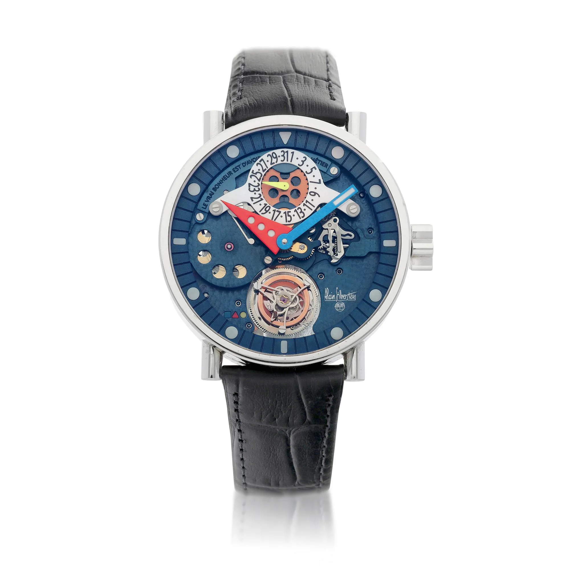 Alain Silberstein Tourbillon Volant TMA1-002 40mm Stainless steel Blue