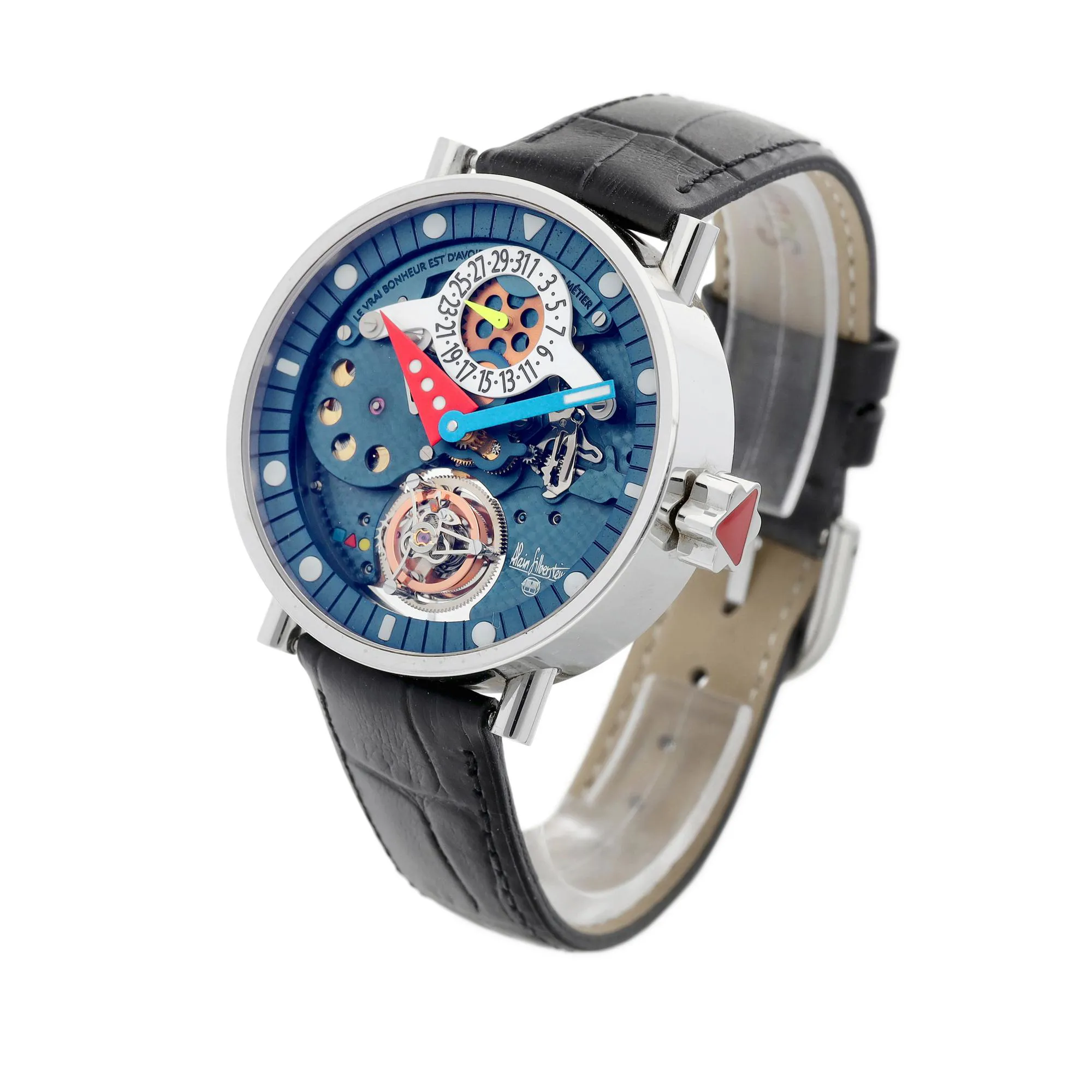 Alain Silberstein Tourbillon Volant TMA1-002 40mm Stainless steel Blue 2