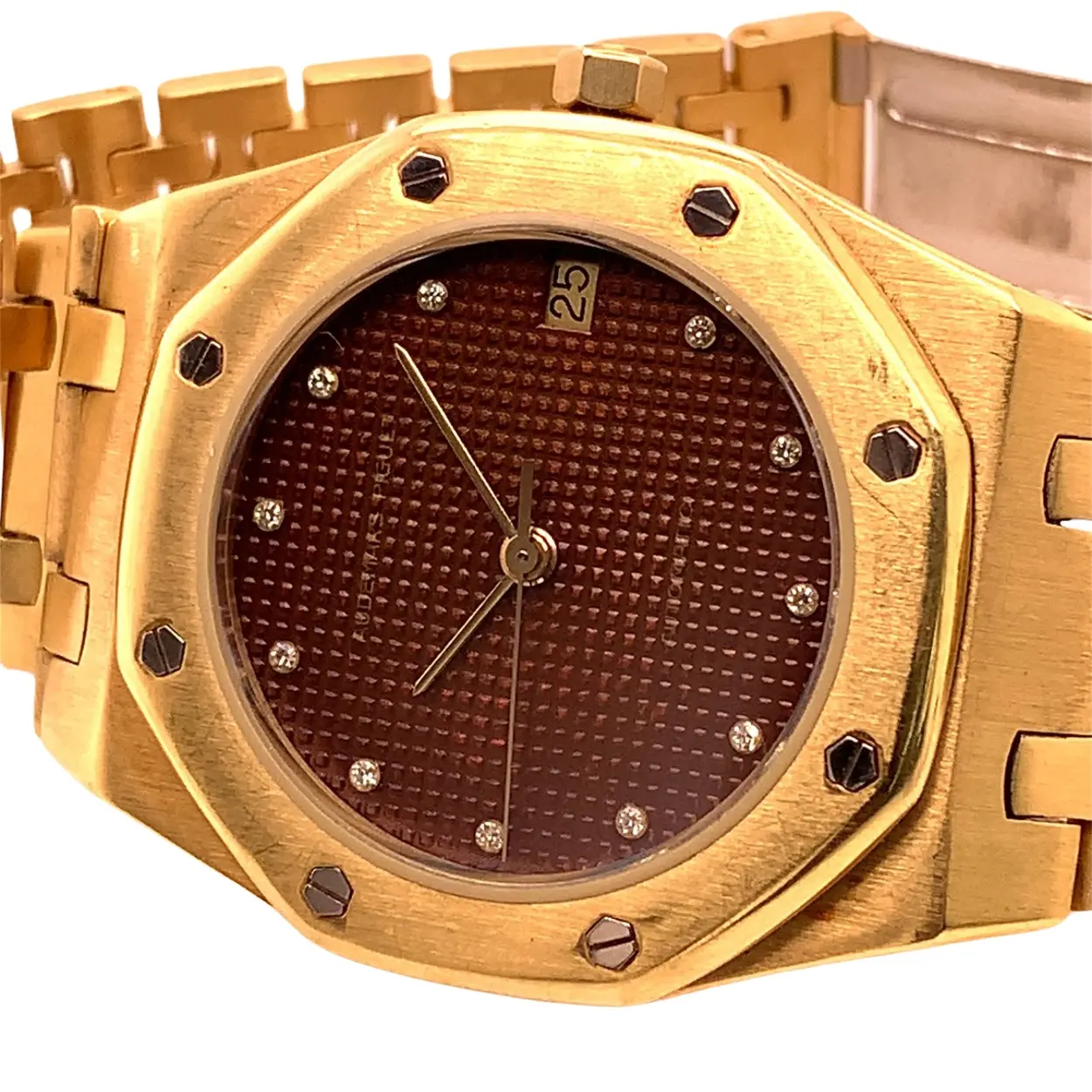 Audemars Piguet Royal Oak 4100BA 35mm Gold Burgundy 9