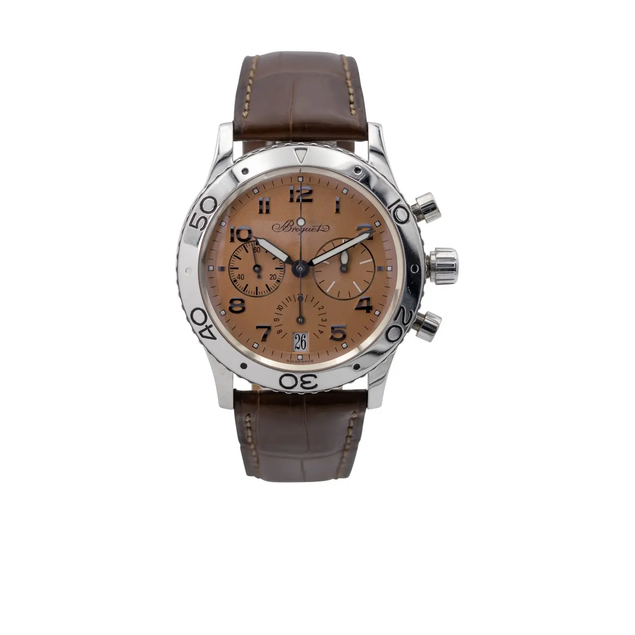 Breguet Type XX Transatlantique 3827 39mm Platinum Salmon