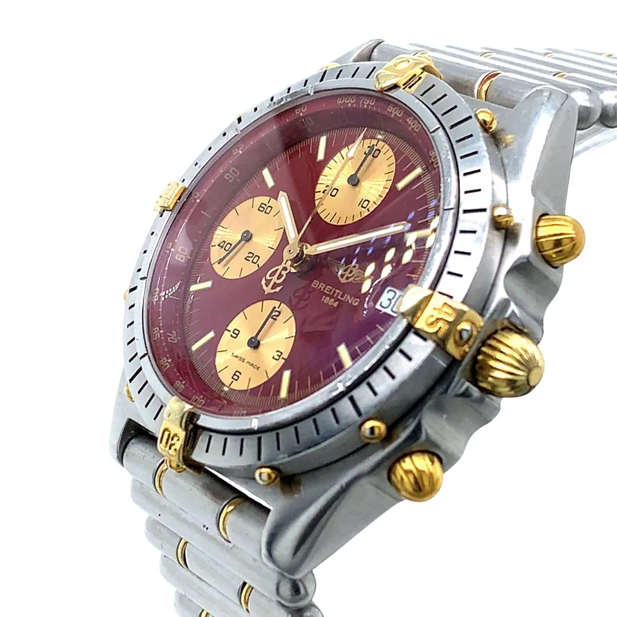 Breitling Chronomat B13047 39mm Steel & gold Burgundy 12