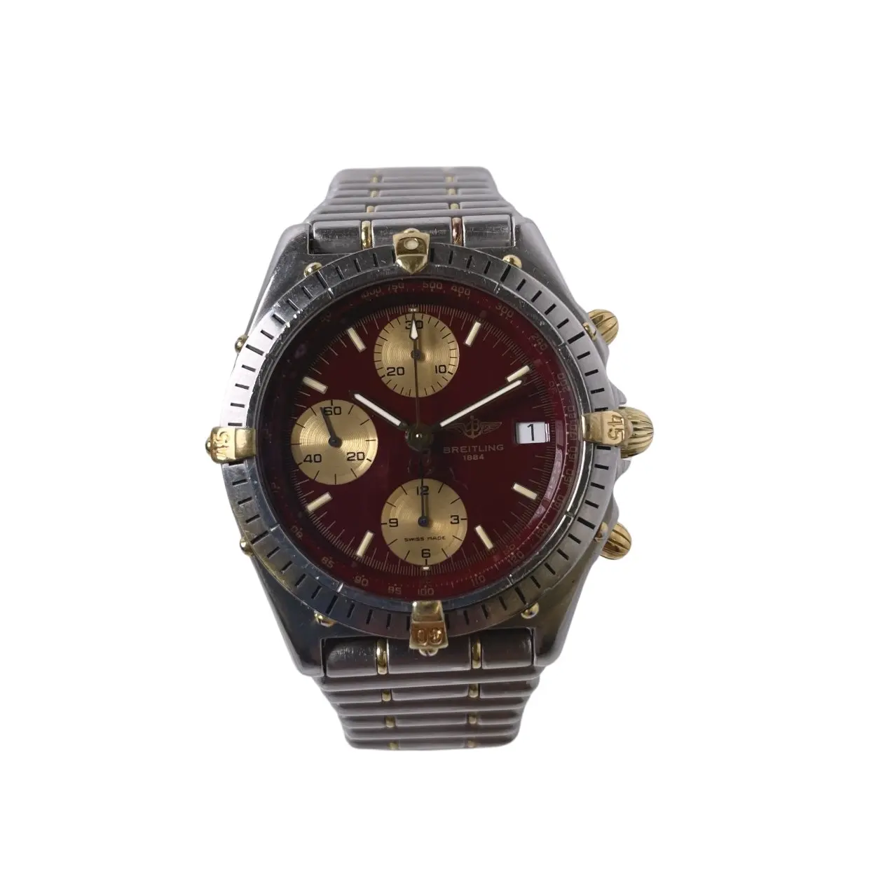 Breitling Chronomat B13047 39mm Steel & gold Burgundy 13