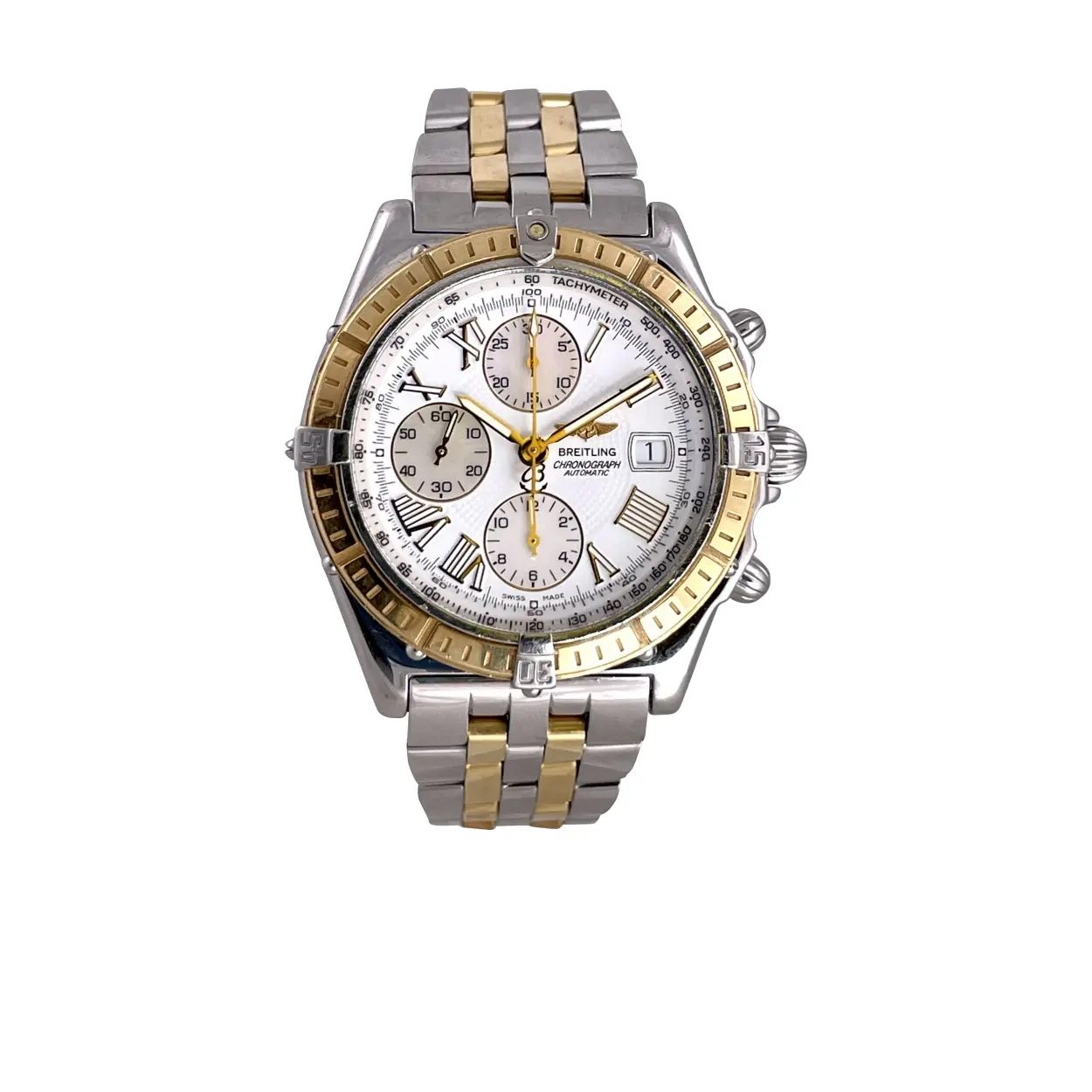 Breitling Crosswind D13055 42mm Rose gold and stainless steel White