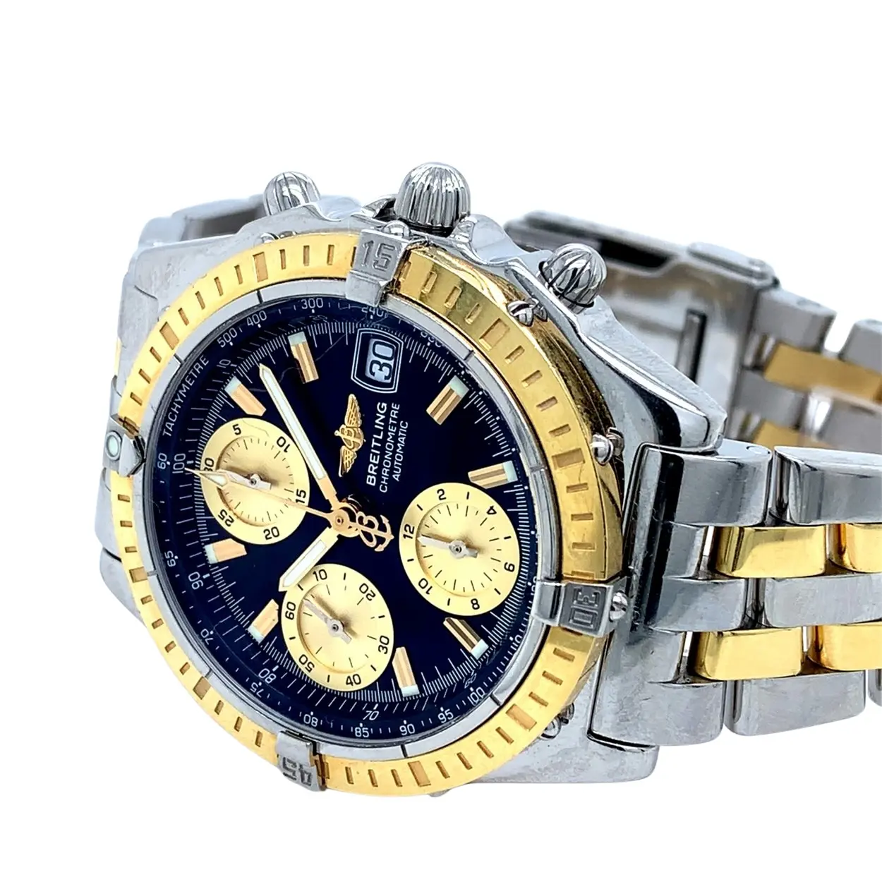 Breitling Chronomat D13352 39mm Yellow gold and stainless steel Black 3
