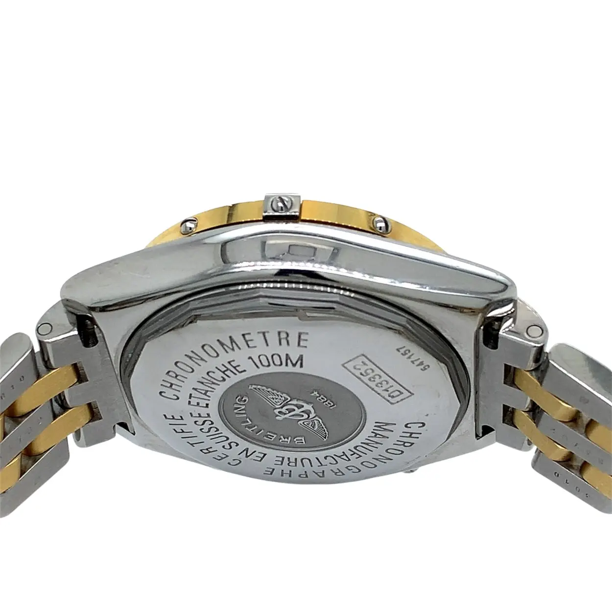 Breitling Chronomat D13352 39mm Yellow gold and stainless steel Black 4