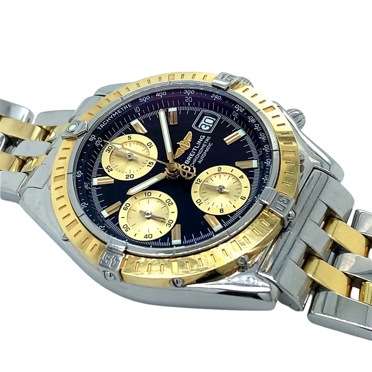Breitling Chronomat D13352 39mm Yellow gold and stainless steel Black 8