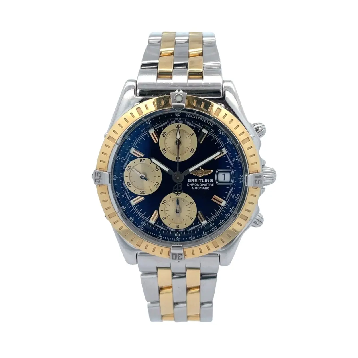 Breitling Chronomat D13352 39mm Yellow gold and stainless steel Black 14