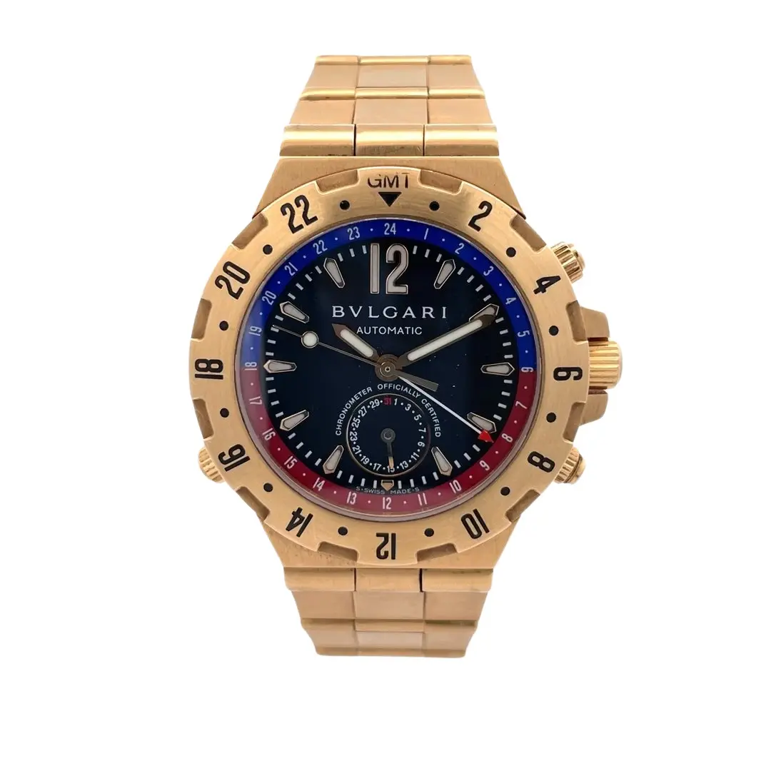 Bulgari Diagono GMT 40 G 40mm Yellow gold Black 11