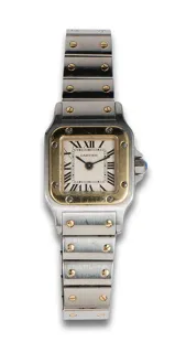 Cartier Santos 1567 Yellow gold and Stainless steel White