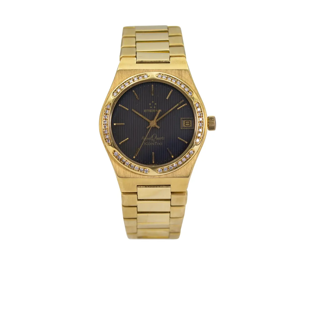 Eterna Kontiki 729 1505 68 35mm Yellow gold and Diamond Anthracite