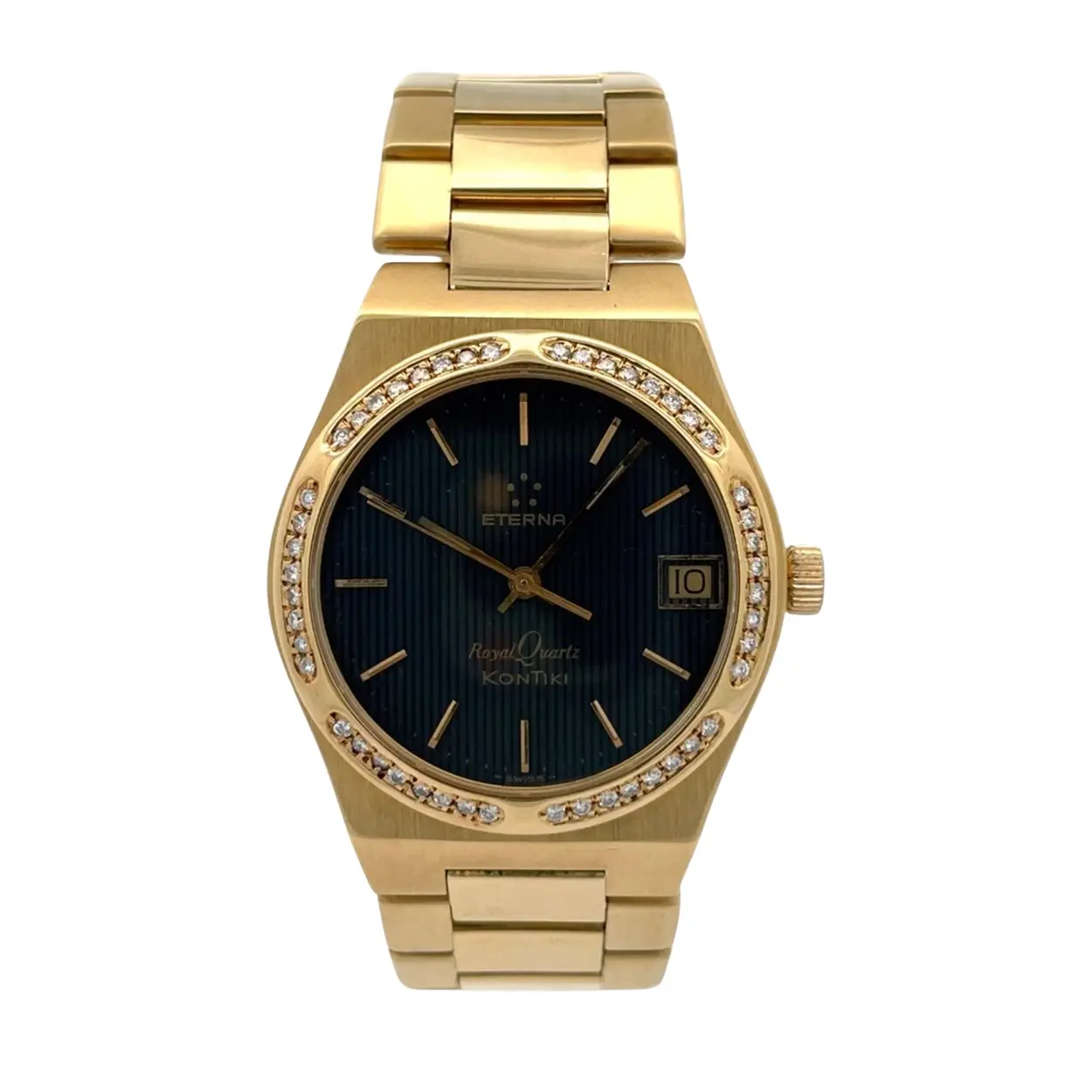 Eterna Kontiki 729 1505 68 35mm Yellow gold and Diamond Anthracite 1