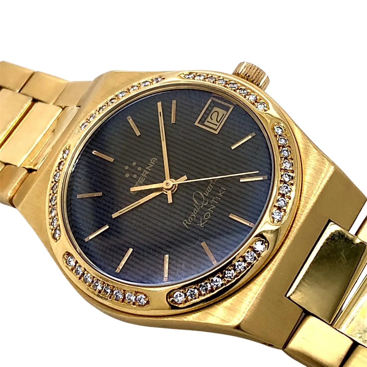 Eterna Kontiki 729 1505 68 35mm Yellow gold and Diamond Anthracite 5