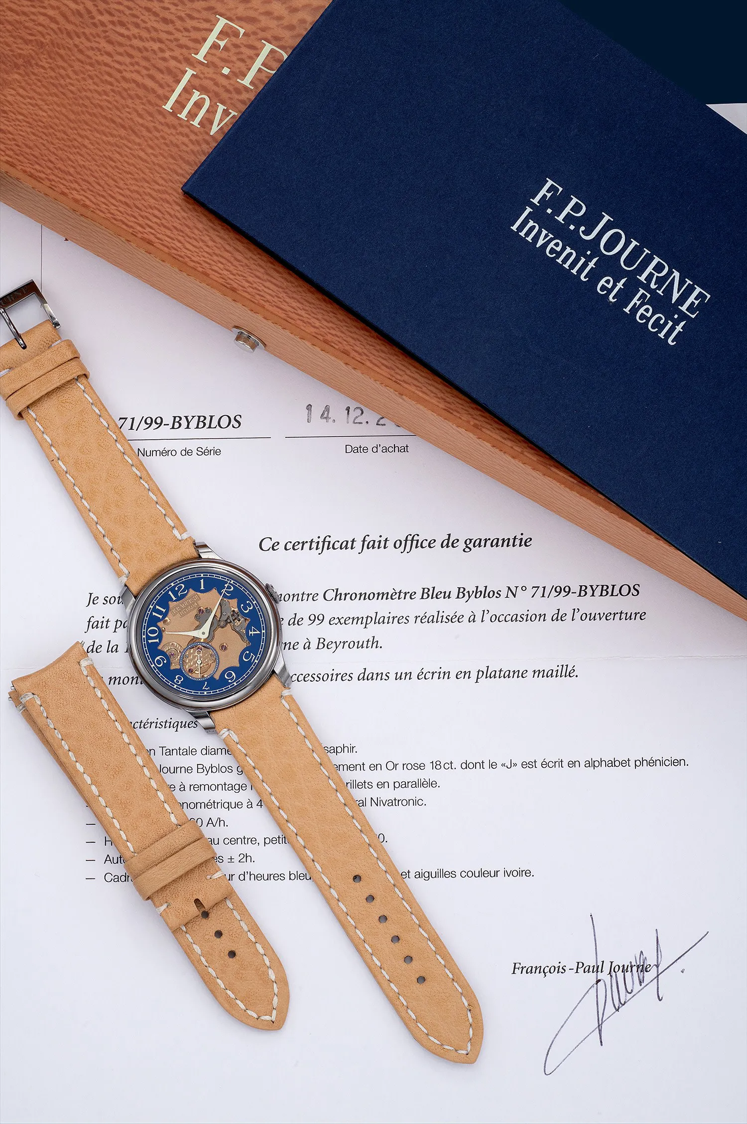 F.P. Journe Chronomètre Bleu Byblos 39mm Tantalum Semi-skeletonized 1