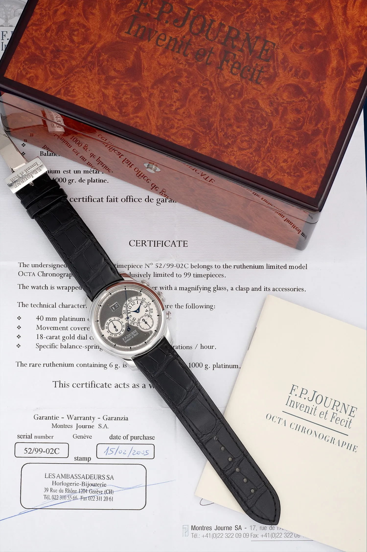 F.P. Journe Octa Chronograph Ruthenium 40mm Platinum 1