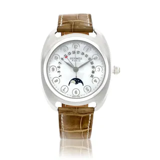 Hermès Dressage II DR2.765 40mm Platinum White