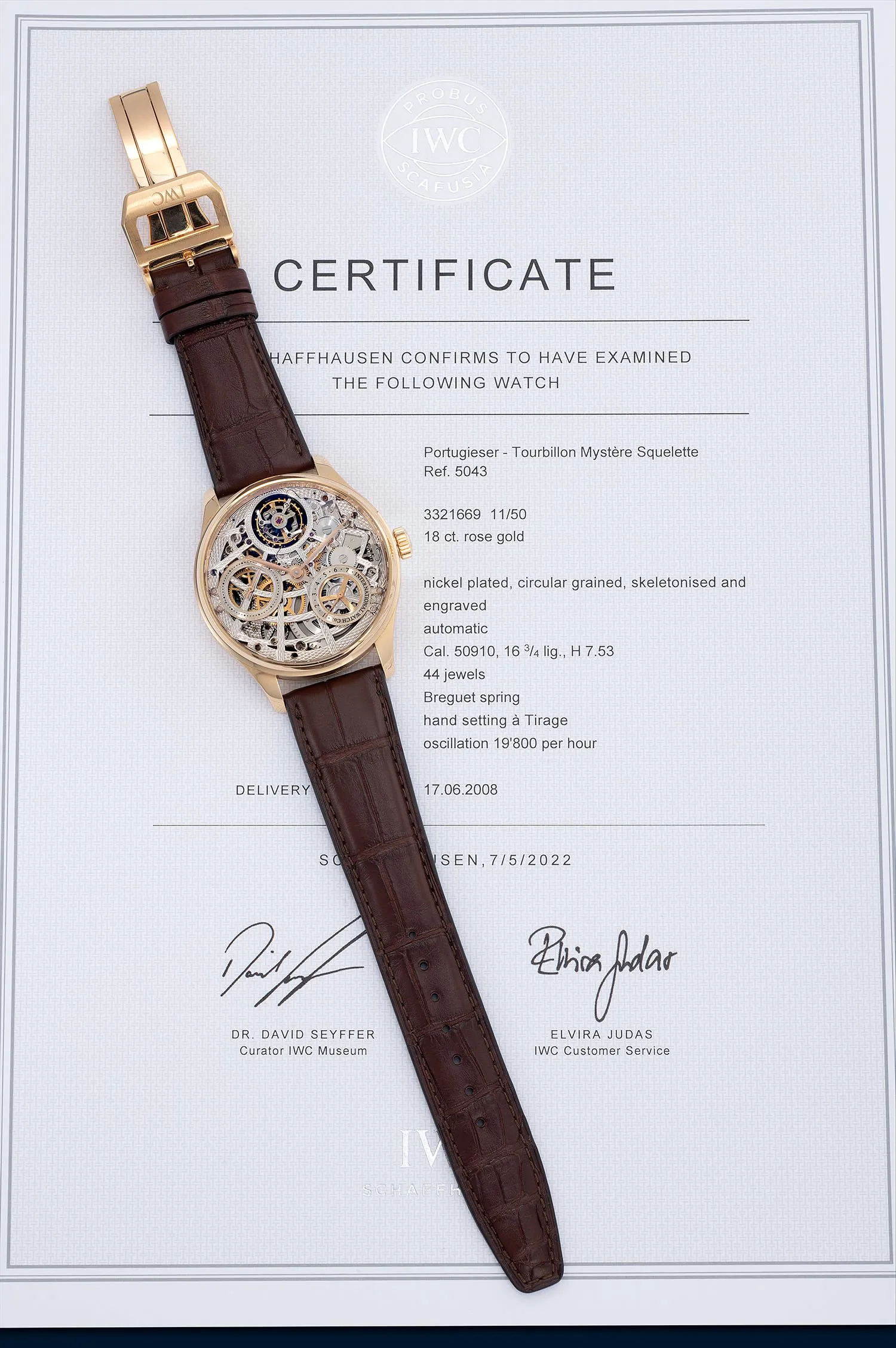 IWC Portugieser IW5043 44mm Rose gold Skeletonized 1