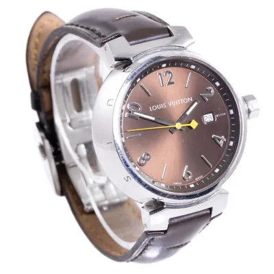 Louis Vuitton Tambour Q1111 39mm Stainless steel Brown 1