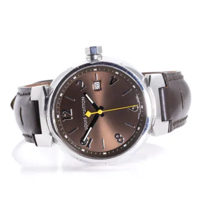 Louis Vuitton Tambour Q1111 39mm Stainless steel Brown 2