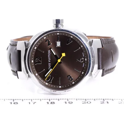 Louis Vuitton Tambour Q1111 39mm Stainless steel Brown 4