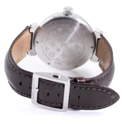 Louis Vuitton Tambour Q1111 39mm Stainless steel Brown 5