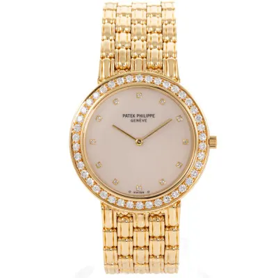 Patek Philippe Calatrava 3914/1 32mm 18ct yellow gold and Diamond Ivory