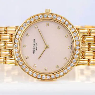 Patek Philippe Calatrava 3914/1 32mm 18ct yellow gold and Diamond Ivory 6