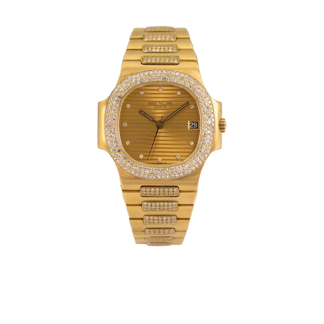 Patek Philippe Nautilus 3800/5 37.5mm Yellow gold and Diamond Golden